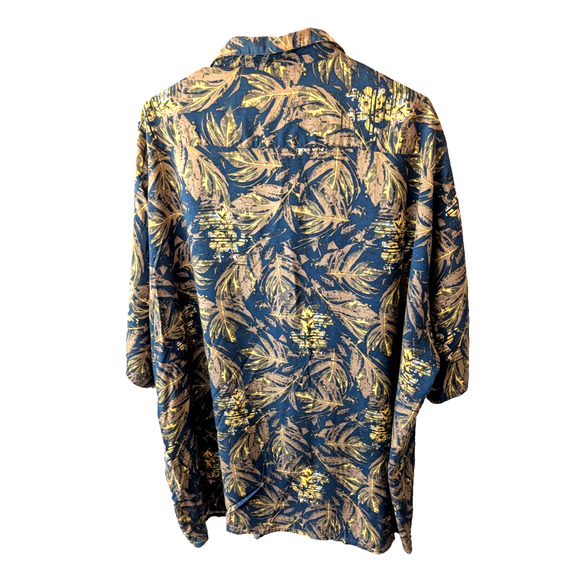 Morro Bay Hawaiian Button Up Shirt Men's Size XXL Blue Brown Tropical - Picture 3 of 3